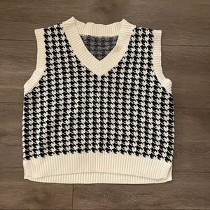 Checkered Sweater Vest